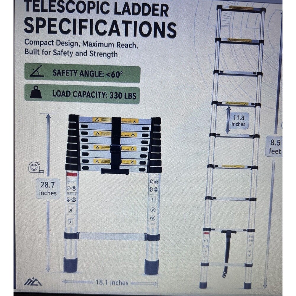 8.5 foot Telescoping Ladder